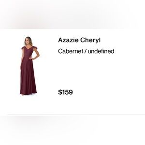 Azazie Maroon Cheryl Dress